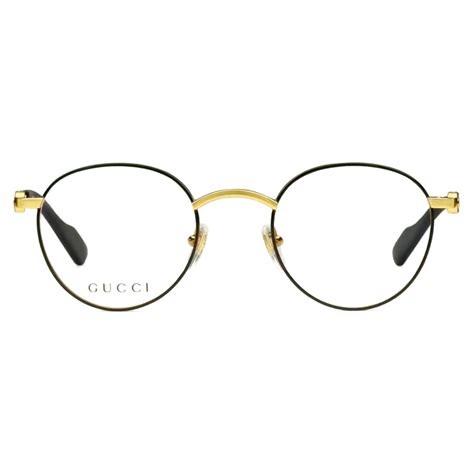 nerd glasses frames gucci|Round optical frame in gold.